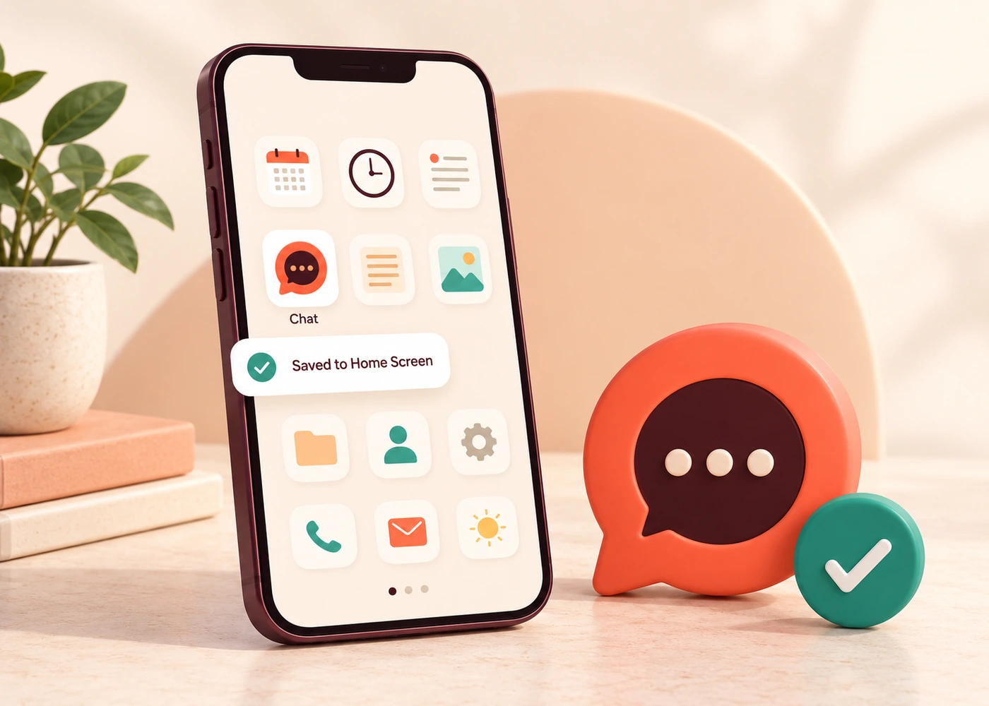 Free sex chat apps — an adult chat site saved to a phone home screen