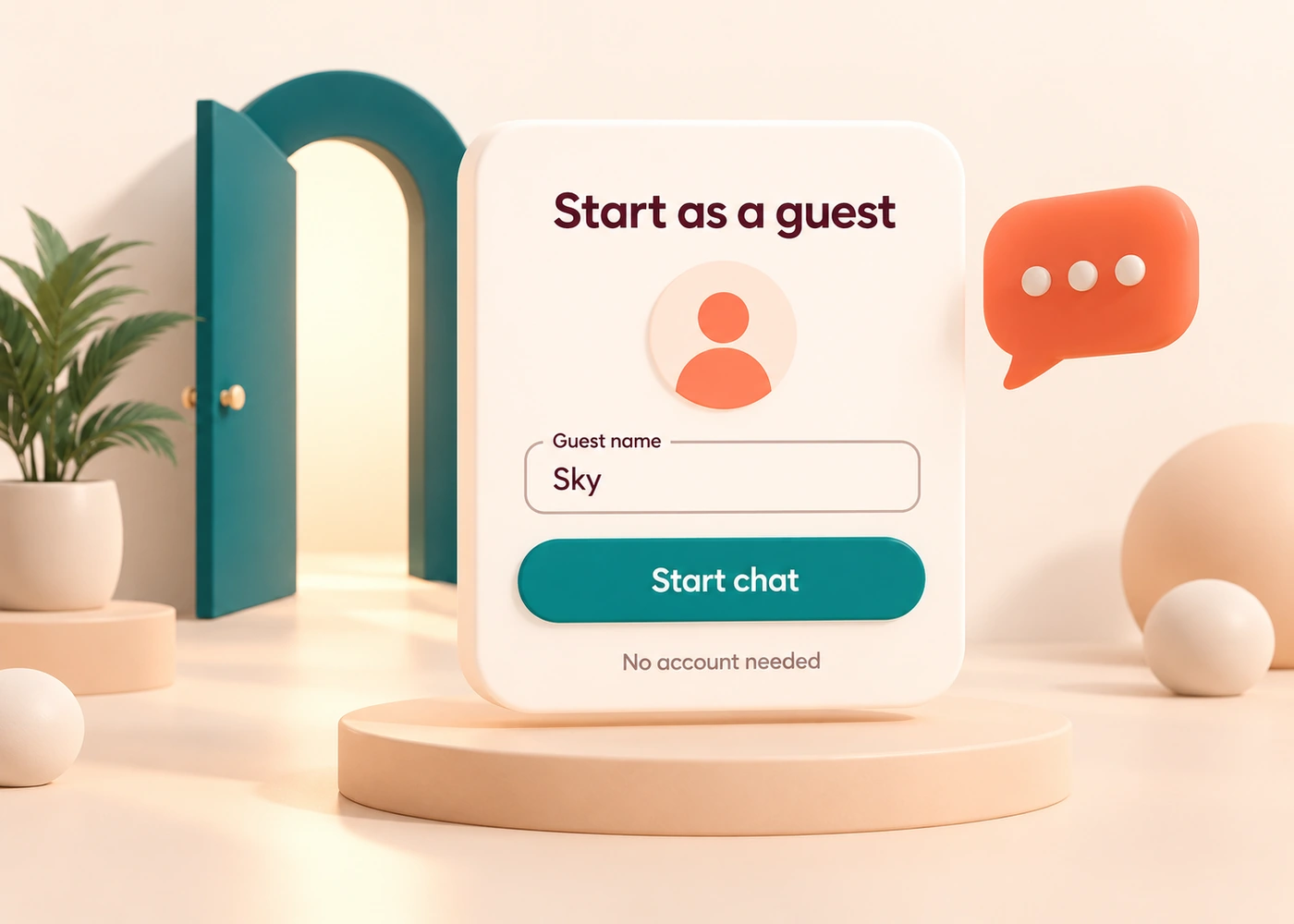Free sex chat with no sign-up — a guest chat starting without an account